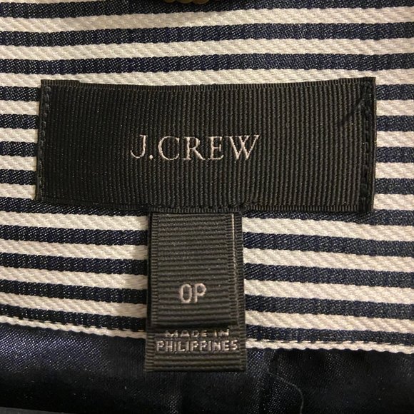 NWOT J. Crew Colorblock Red Blue Gray Wool Coat 0P - Picture 6 of 6